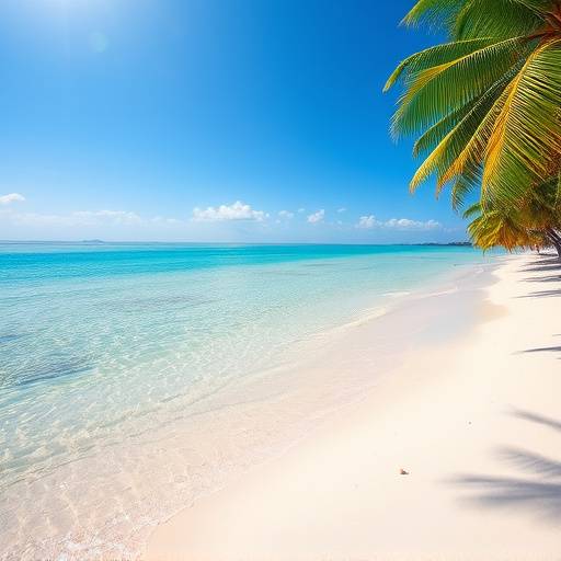 A captivating tropical beach location with crystal clear water.